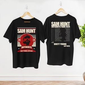 Sam Hunt 2024 Outskirts Tour T-Shirt, Sam Hunt 2024 2 Sided T-Shirt